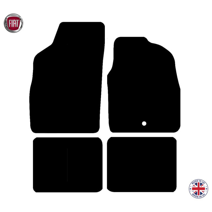 Fiat Panda (2015 ) Car Mats Blue Trim Carpet Tailored Fit Easy Clean with Clips